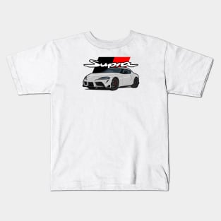 Car Supra 5th Generation GR A90 grey Kids T-Shirt